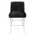 Modern glamor stool in black silver velvet fabric PALOMA