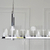 Żyrandol lampa wisząca glamour, stalowy srebrny styl nowojorski MODERN outlet 