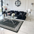 Sofa minkšta, velvet, šiuolaikiška, glamour stiliaus, svetainei, juoda, sidabrinė MONTE CARLO 