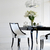 Elegant black high gloss extendable table ELENA GLAMOR bent legs