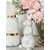 Table decoration, ceramic rabbit, pearl, standing, glamor, easter