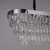 Exclusive elongated crystal chandelier for the dining room, glamor, modern, silver pendant lamp MONACO OUTLET 