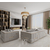 Modern, upholstered, luxury, glamor, gray, gold EMPORIO sofa