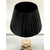 Elegant black pleated lampshade, 25 cm