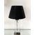 Eleganter schwarzer plissierter Lampenschirm, 25 cm