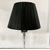 Elegantiškas juodas klostuotas šviestuvo gaubtas, 25 cm 