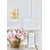 Classic table lamp, modern, hamptons, rectangular with a white VERONICA gold shade