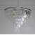 GLAMOUR silver glamour crystal pendant lamp modern steel chandelier 100 cm Lighting