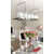 Żyrandol lampa wisząca glamour, stalowy srebrny styl nowojorski MODERN outlet 