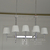 Ceiling lamp modern chandelier glamor, hamptons style crystal silver 8 points oblong ANGELO L