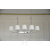 Ceiling lamp modern chandelier glamor, hamptons style crystal silver 8 points oblong ANGELO L Lighting