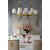 Ceiling lamp modern chandelier glamor, hamptons style crystal gold 8 points oblong ANGELO L