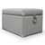 Upholstered pouffe with a knocker, trunk, openable, modern classic, New York, classic, gold and silver MANON II 
