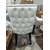Classic upholstered chair, with a quilted back, elegant, white, venge-colored legs, TIFFANY SALE 
