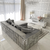 Modern corner sofa upholstered EMPORIO silver, gray