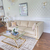 Modern sofa for the living room, designer, exclusive, glamor, with gold slats MONACO 