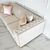 Glamour upholstered sofa, modern QUEEN