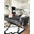 DIVA SILVER modern glamour black silver New York upholstered sofa