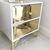 Išskirtinis naktinis staliukas, medinis, lakuotas staliukas, su veidrodžiu, aukso spalvos VENICE