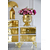 An exclusive bedside table, a wooden, varnished side table, with a mirror, gold VENICE