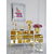 Išskirtinis naktinis staliukas, medinis, lakuotas staliukas, su veidrodžiu, aukso spalvos VENICE