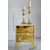 An exclusive bedside table, a wooden, varnished side table, with a mirror, gold VENICE