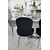 Glamor chair for the dining room, steel straight legs, comfortable, modern, exclusive, black, silver, gold LOUIS