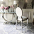 Glamorous stool, modern, New York, white, silver, MEDALLION OUTLET 