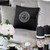 Decorative, decorative, square, black, silver pillow MEDUSA