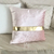 Dekoratives Kissen mit goldenem Gürtel, für Sofa, für Schlafzimmer, für Wohnzimmer, rosa, gold 