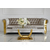 Glamor coffee table for the living room with a white marble top, gold ART DECO