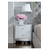 Lorenzo S Silver Lacquered white and silver glamour bedside cabinet for the bedroom OUTLET 
