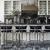 Glamor stool MARCO for dining room/bar, silver black