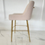 Modern glamor stool in beige golden velvet fabric PALOMA 