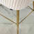 Moderni žavinga taburetė iš smėlio spalvos auksinio aksominio audinio PALOMA 