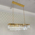 Modern gold rectangular crystal chandelier GLAMOR 