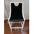 Upholstered stool REGINA glamor beech, black, white OUTLET 