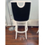 Minkšta kėdė REGINA glamūrinis bukas, juoda, balta OUTLET 