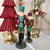 Nutcracker in turquoise shorts, 24.5 cm, with a horse