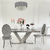 Stół glamour srebrny biały do jadalni, ekskluzywny, nowoczesny, marmur, silver LV COLLECTION