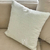 Elegant pillow, 50x50, teddy bear fabric, white, for the bedroom, the living room 