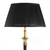 Elegantiškas juodos ir auksinės spalvos klostuotas šviestuvo gaubtas BOUILOTTE 45 cm