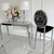 Luxurious bar stool, island stool, modern, glamor, black, silver Medusa