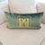 Dekoratyvinė pagalvė 30x60 su auksiniu Ph logotipu, žalia 