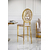 Luxurious, modern, glamor, island stool, beige, gold Medusa