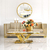 Modernes Sofa für das Wohnzimmer, Designer, exklusiv, Glamour, mit goldenen Latten MONACO 