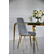 Moderni žavinga kėdė valgomajam, dizaineris, svetainė, plieninė, tualetiniam stalui, maža, apvali, patogi, pilka, auksinė ENZO OUTLET