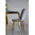 Moderner Glamour-Stuhl für das Esszimmer, Designer, für das Wohnzimmer, Stahl, für den Schminktisch, klein, rund, bequem, grau, gold ENZO OUTLET