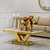 Stolik kawowy glamour, nowoczesny,  biały marmur, złoty stolik LV COLLECTION