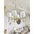 Ceiling lamp modern chandelier glamor, hamptons style crystal gold 6 arms ANGELO S